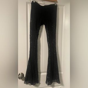 Lace flare leg pant
